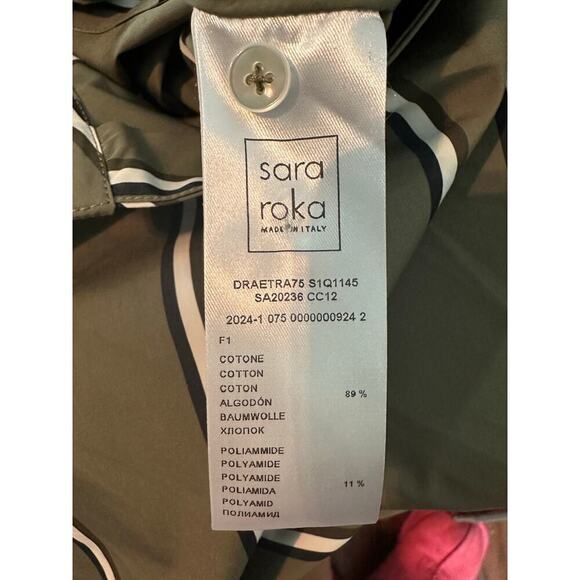 Sara Roka Draetra Striped Poplin Midi Dress Striped Multi Size US 10 IT 46 - Picture 6 of 13